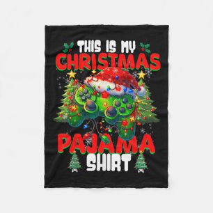 This Is My Christmas Pajama Video Game Gamer Boys Fleece Blanket