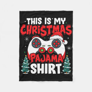 This Is My Christmas Pajama Video Game Gamer Boys Fleece Blanket