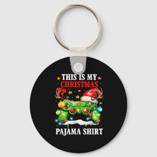 This Is My Christmas Pajama Video Game Gamer Boys Key Ring