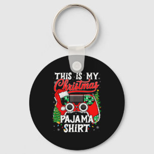 This Is My Christmas Pajama Video Game Gamer Boys  Key Ring