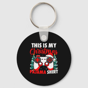 This Is My Christmas Pajama Video Game Gamer Boys  Key Ring