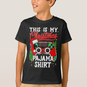 This Is My Christmas Pajama Video Game Gamer Boys  T-Shirt
