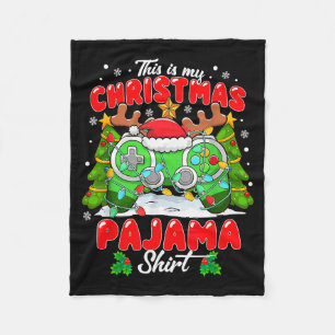 This Is My Christmas Pajama Video Game Gamer Men B Fleece Blanket
