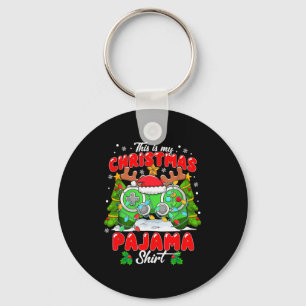 This Is My Christmas Pajama Video Game Gamer Men B Key Ring