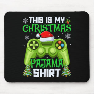 This Is My Christmas Pajama Video Game Gamer Men B Mouse Mat