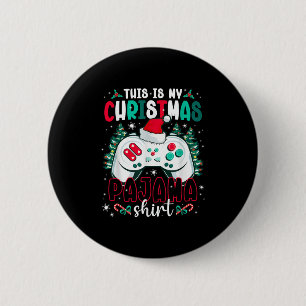This Is My Christmas Pajama Video Gamer Xmas Tree 6 Cm Round Badge