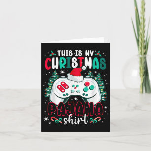 This Is My Christmas Pajama Video Gamer Xmas Tree  Card