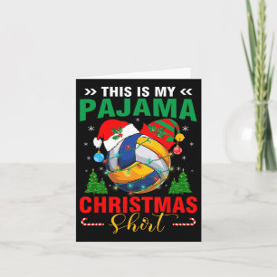 This Is My Christmas Pajama Volleyball Ball Santa Card