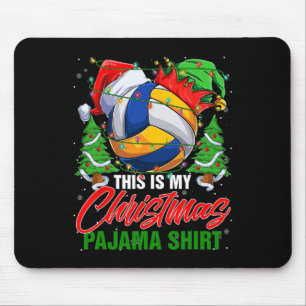 This Is My Christmas Pajama Volleyball Ball Santa Mouse Mat