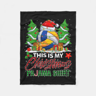 This Is My Christmas Pajama Volleyball Ball Xmas P Fleece Blanket