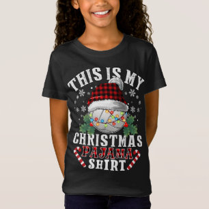 This Is My Christmas Pajama Volleyball Santa T-Shirt