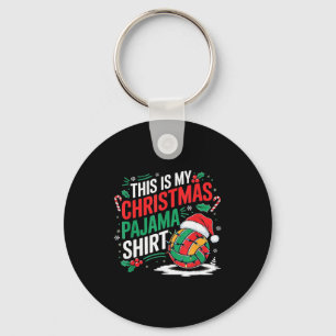 This Is My Christmas Pajama Volleyball Srt Xmas Key Ring
