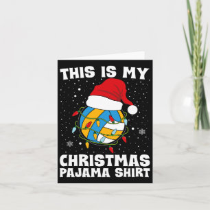 This Is My Christmas Pajama Volleyball Xmas Lights Card