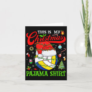 This Is My Christmas Pajama Volleyball Xmas Tree L Card