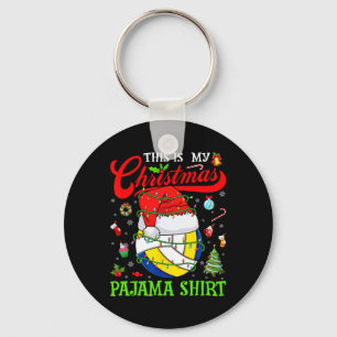 This Is My Christmas Pajama Volleyball Xmas Tree L Key Ring