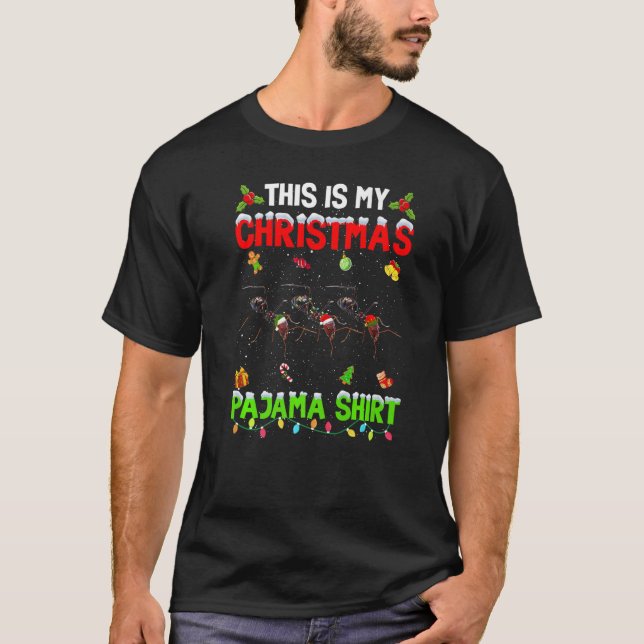 This Is My Christmas Pajama Xmas Ant Squad T-Shirt (Front)