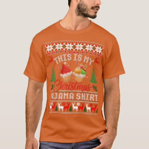 This Is My Christmas Pajama  Xmas Cupcakes Baking  T-Shirt