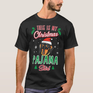 This Is My Christmas Pajama Xmas Dachshund T-Shirt