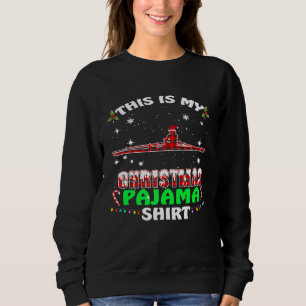 This Is My Christmas Pajama Xmas Funny Rowing Boat Sweatshirt