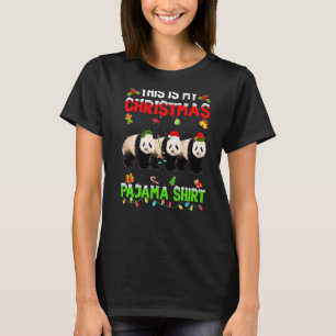 This Is My Christmas Pajama Xmas Panda Bear Squad T-Shirt