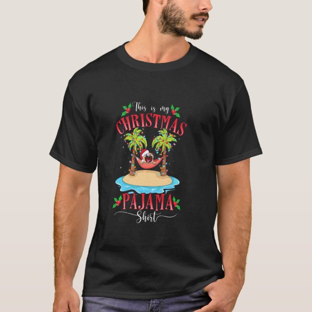 This Is My Christmas Pajama Xmas Pug T-Shirt (Front)