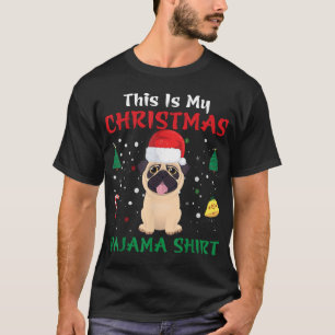 This Is My Christmas Pajama Xmas Santa Hat Funny P T-Shirt