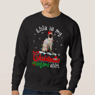 This Is My Christmas Pajama Xmas Siamese Cat Tree Sweatshirt