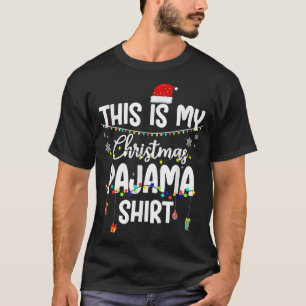 This Is My Christmas Pajama  Xmas String Lights Ho T-Shirt