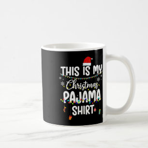 This Is My Christmas Pajama Xmas String Lights Hol Coffee Mug