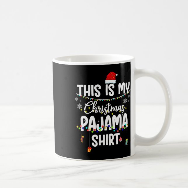 This Is My Christmas Pajama Xmas String Lights Hol Coffee Mug (Right)
