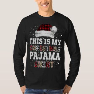 This Is My Christmas PajamaLeopard Buffalo Plaid R T-Shirt