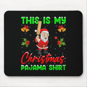 This Is My Christmas Pajamas Funny Santa Playing C Mouse Mat