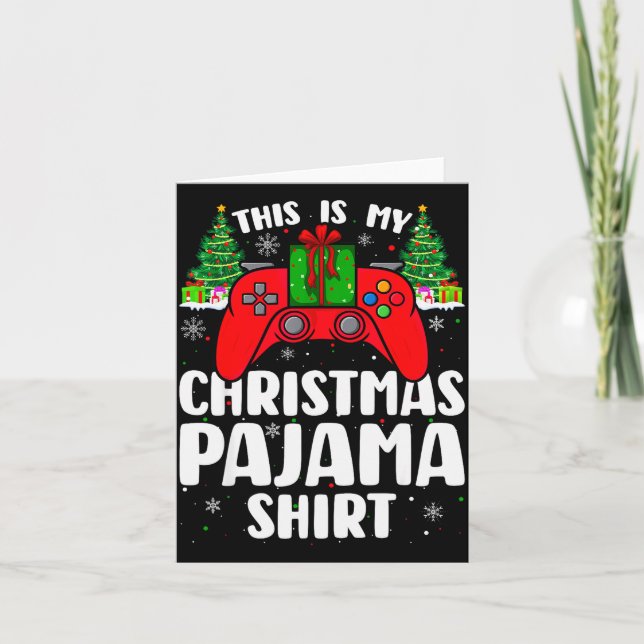 This Is My Christmas Pajamas Funny Video Game Game Card (Front)