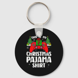 This Is My Christmas Pajamas Funny Video Game Game Key Ring