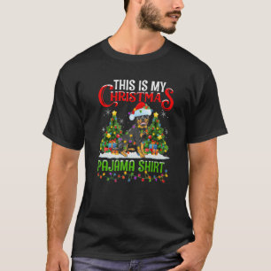 This Is My Christmas Pajamas Lighting Rottweiler D T-Shirt