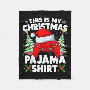 This Is My Christmas Pajamas Video Game Gamer Boys Fleece Blanket