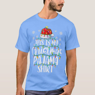 This Is My Christmas Pijama Santa Hat Xmas Lights T-Shirt