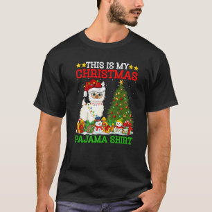 This Is My Christmas Pyjamas Alpaca Lights Llama C T-Shirt