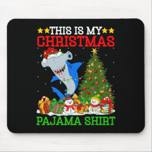 This Is My Christmas Pyjamas Hammerhead Shark Chri Mouse Mat