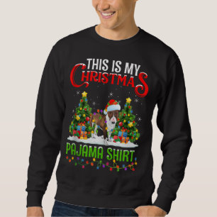 This Is My Christmas Pyjamas Lighting Bull Terrier Sweatshirt