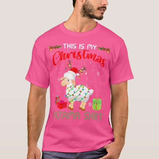 This Is My Christmas Santa Reindeer Sheep T-Shirt (Front)