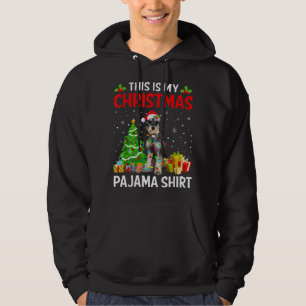 This Is My Christmas Schnauzer Dog Pajama Xmas Lig Hoodie