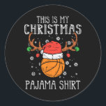 This Is My Christmas Sketll Xmas Sports Boys Men  Classic Round Sticker<br><div class="desc">This Is My Christmas Sketll Xmas Sports Boys Men</div>