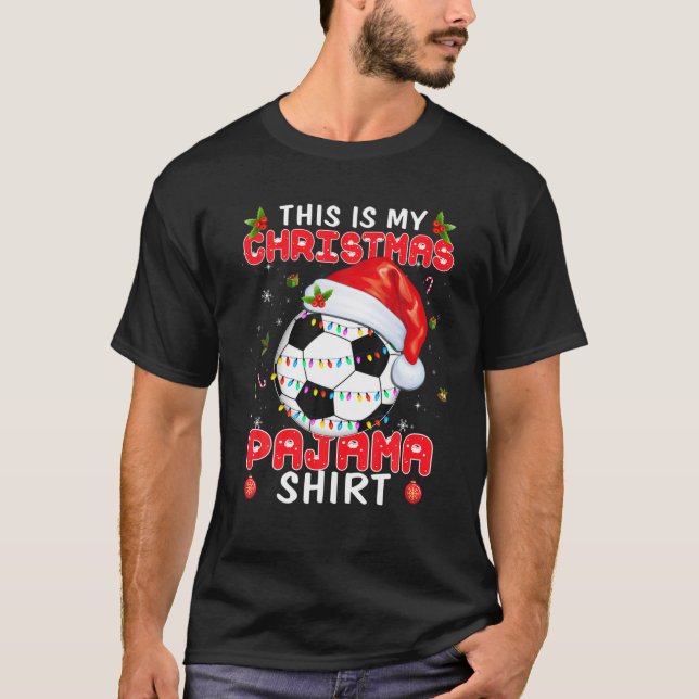 This Is My Christmas Soccer Pajama For Boys Men T-Shirt (Front)