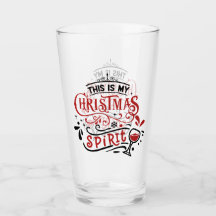 This Is My Christmas Spirit Funny Pint Glass