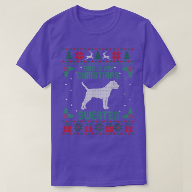 This Is My Christmas Sweater Border Terrier Dog Ug (Design Front)