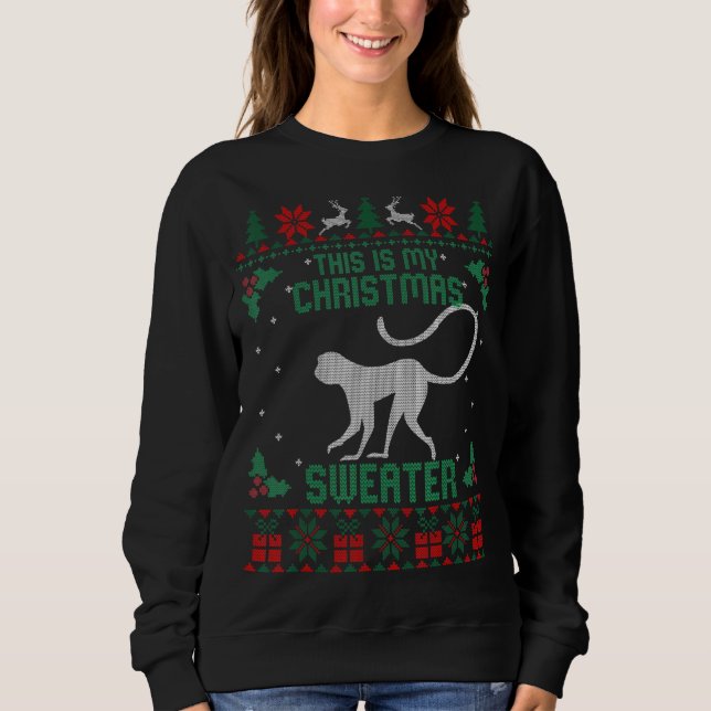 This Is My Christmas Sweater Monkey   Ugly Xmas (Front)