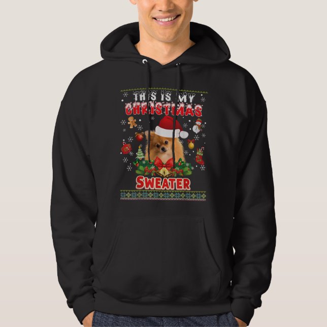 This Is My Christmas Sweater Pomeranian Dog Ugly M (Front)