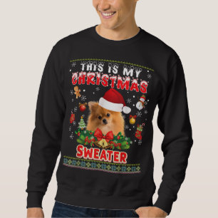 This Is My Christmas Sweater Pomeranian Dog Ugly M