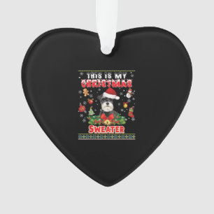 This Is My Christmas Sweater Schnauzer Dog Ugly Me Ornament